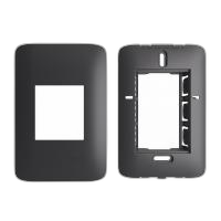 Placa 4x2 2/3 + suporte -cor chumbo